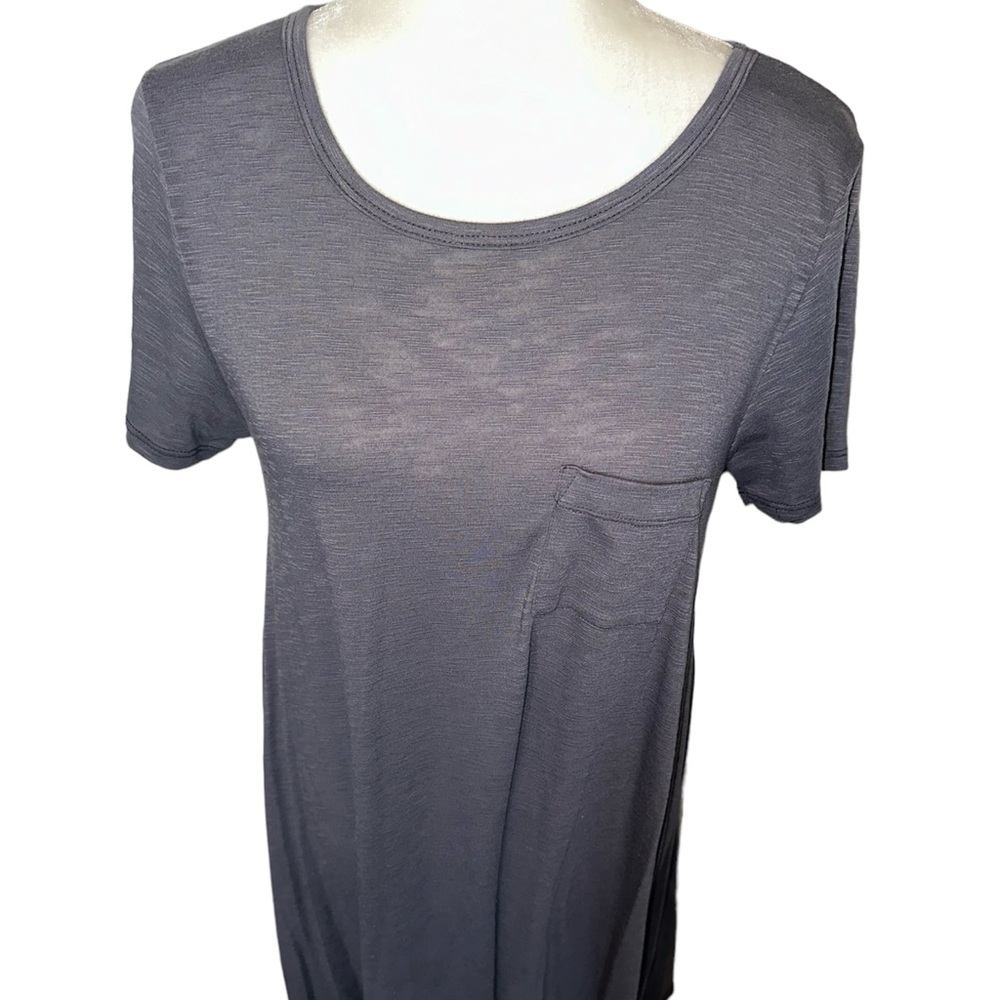 LuLaRoe Grey Short Sleeve Carly Swing Dress Size XS - Picture 6 of 9
